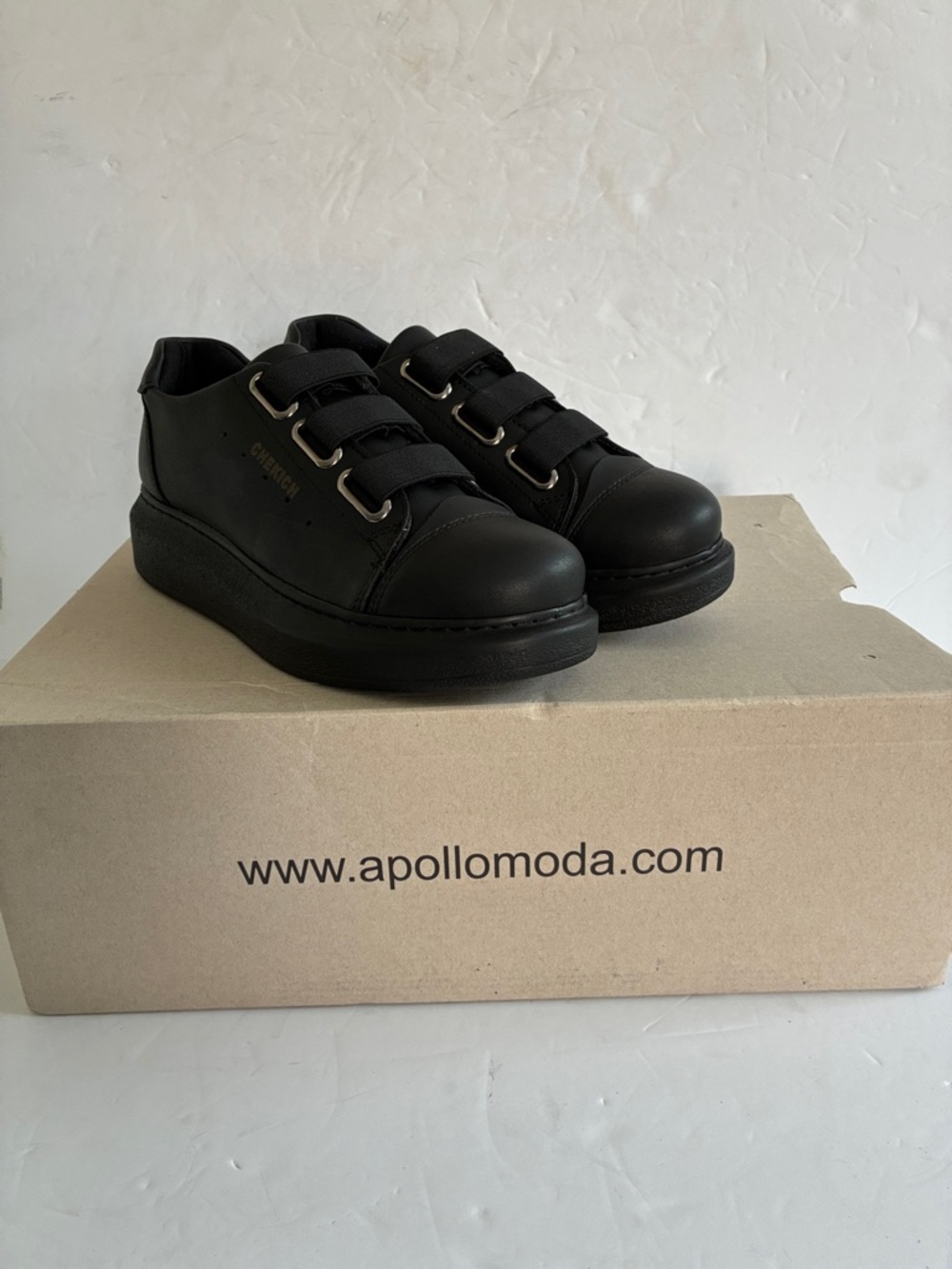Apollo Moda Black Women's Casual CHEKICH Sneakers Size 5.5 NWT - Picture 11 of 11